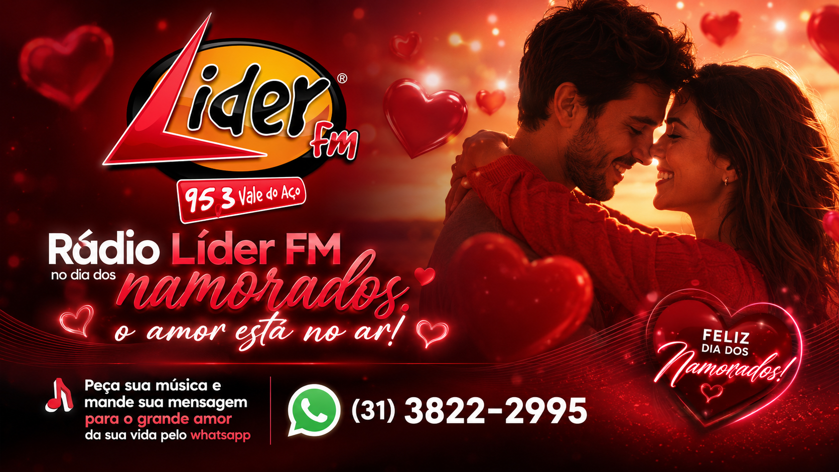 DIA DOS NAMORADOS NA LÍDER FM